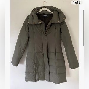 Women’s Ellen Tracey Winter Coat Olive Green XS